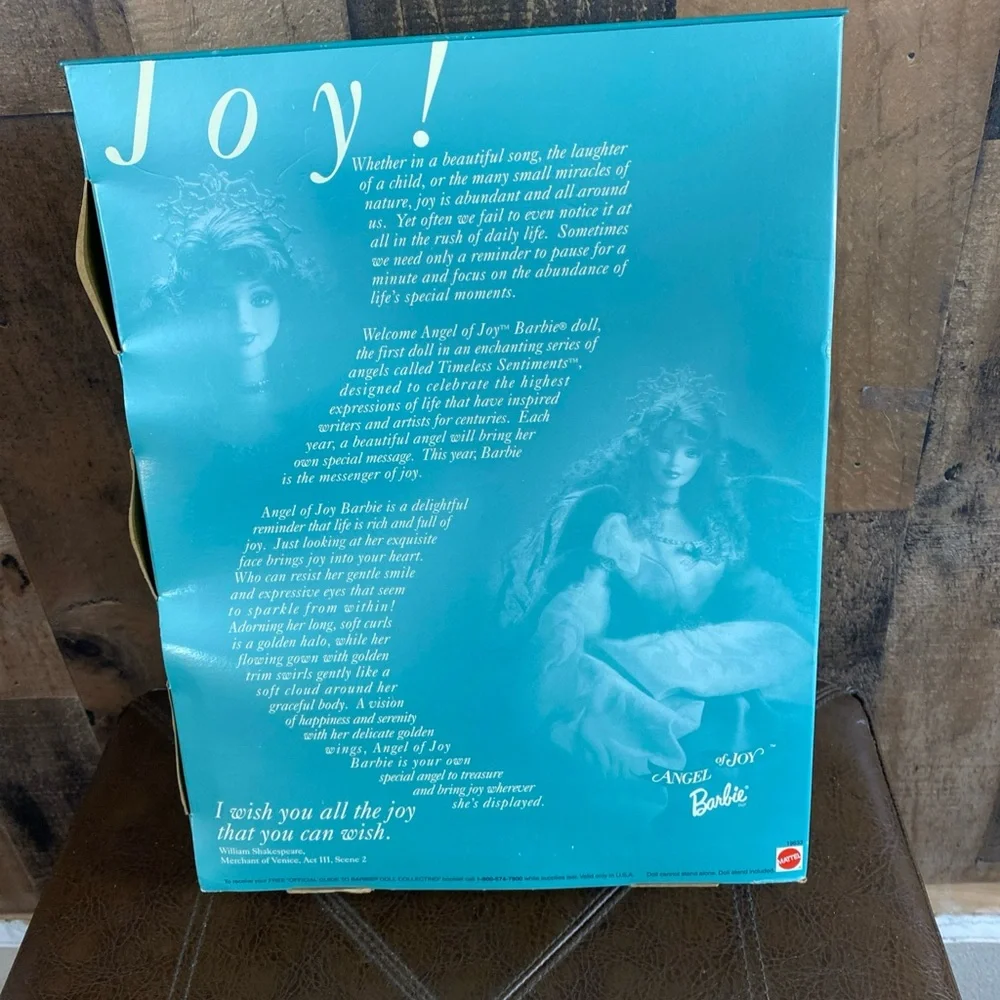 ANGEL OF JOY BARBIE DOLL # 19633 1ST IN A SERIES MATTEL NEW COLLECTOR‎ 1998 Vtg